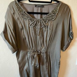 Janet Paris Beaded Sequined Top